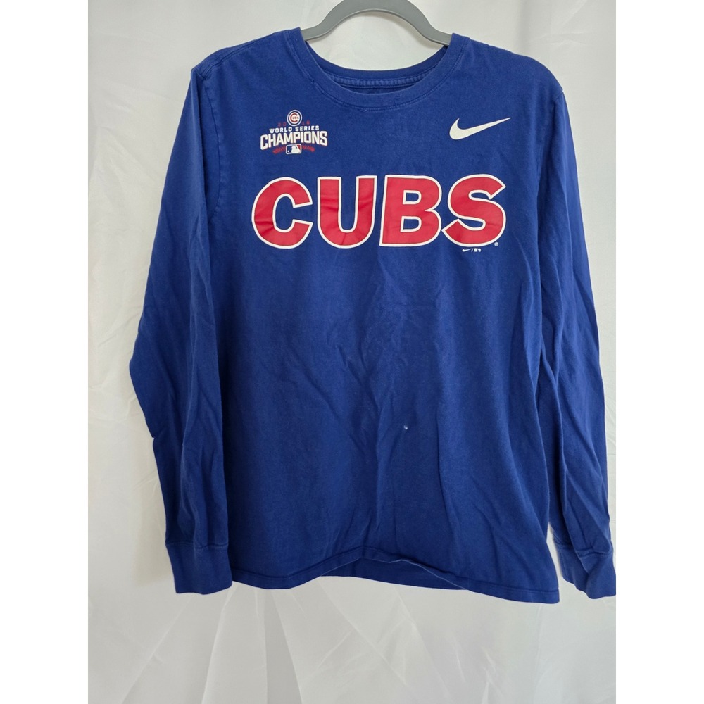 Nike Chicago Cubs 2016 World‎ Series Champions Long Sleeve T Shirt Mens Medium